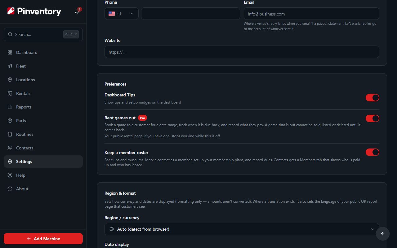 The Preferences card in Settings with the Keep a member roster switch on.